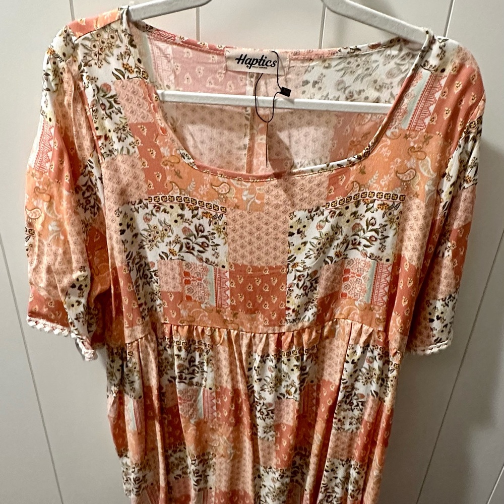 Orange paisley top